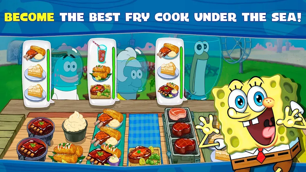 SpongeBob: Krusty Cook-Off [МОД: Много денег, Монет и Все открыто] Screenshot 1