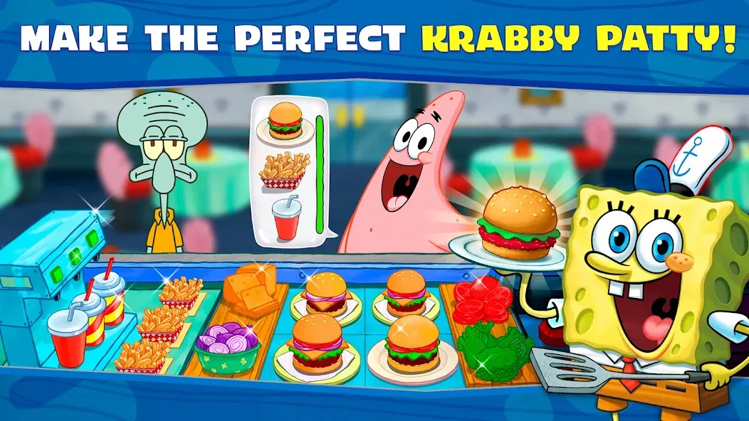 SpongeBob: Krusty Cook-Off [МОД: Много денег, Монет и Все открыто] Screenshot 2