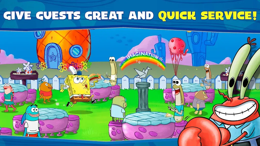 SpongeBob: Krusty Cook-Off [МОД: Много денег, Монет и Все открыто] Screenshot 3