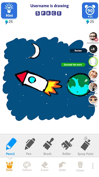 Draw N Guess Multiplayer [МОД: Деньги, Монеты и Меню MOD] Screenshot 3