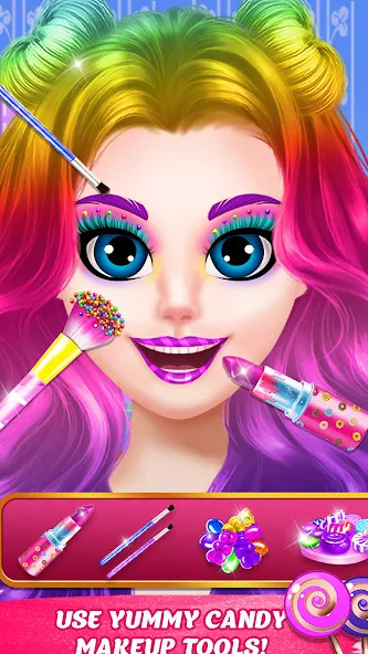 DIY Candy Makeup-Beauty Salon (ДИУАИ Мейкап) [МОД: Деньги, Монеты и Меню MOD] Screenshot 2