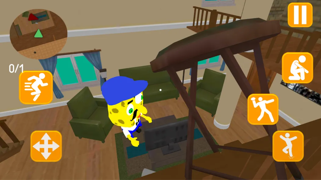 Neighbor Sponge. Scary Secret [МОД: Бесконечные деньги, Монеты и Мега MOD] Screenshot 4