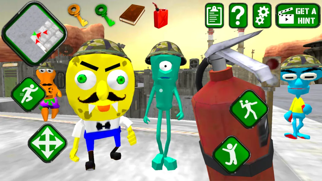 Sponge Area 51. Neighbor Alien [МОД: Все открыто, Дополнительные деньги и Меню MOD] Screenshot 2