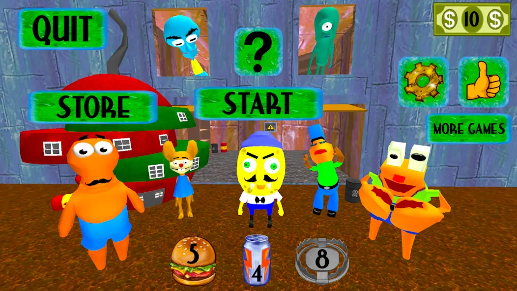 Sponge Neighbor Escape 3D (Спонж Сосед Побег 3D) [МОД: Бесконечные деньги, Монеты и Мега MOD] Screenshot 5