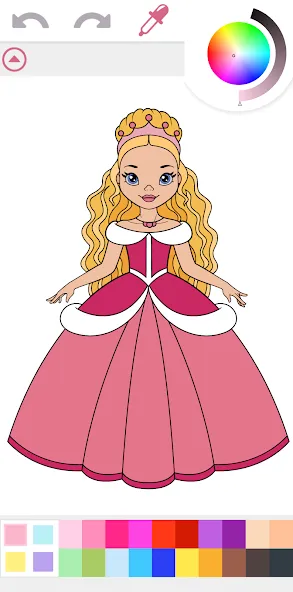 Princess Coloring Book Game [МОД: Бесконечные деньги, Монеты и Мега MOD] Screenshot 1