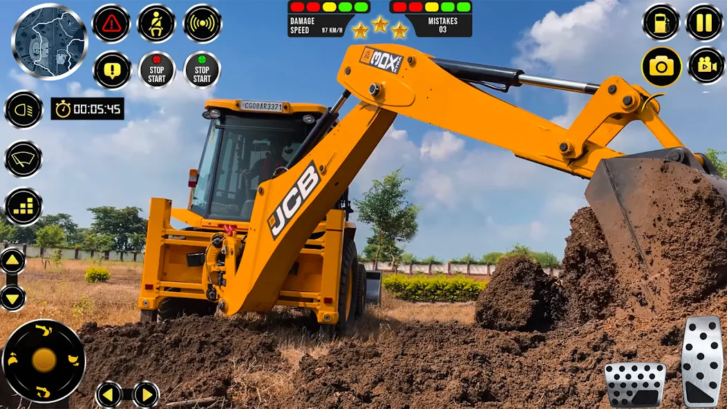 JCB Excavator Construction 3D [MOD: Меню/Много денег] - Скриншот 4