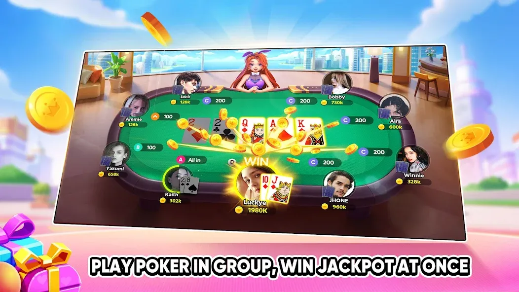 Tongits Go - Mines Slots Pusoy (Тонгитс Го) [МОД: Деньги, Монеты и Меню MOD] Screenshot 4