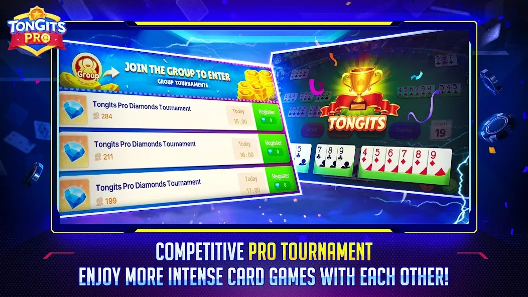 Tongits Pro (Тонгитс Про) [МОД: Все открыто, Дополнительные деньги и Меню MOD] Screenshot 3