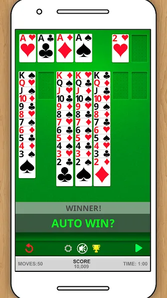 SOLITAIRE CLASSIC CARD GAME [МОД: Много монет, Открытые уровни и Мега MOD] Screenshot 3