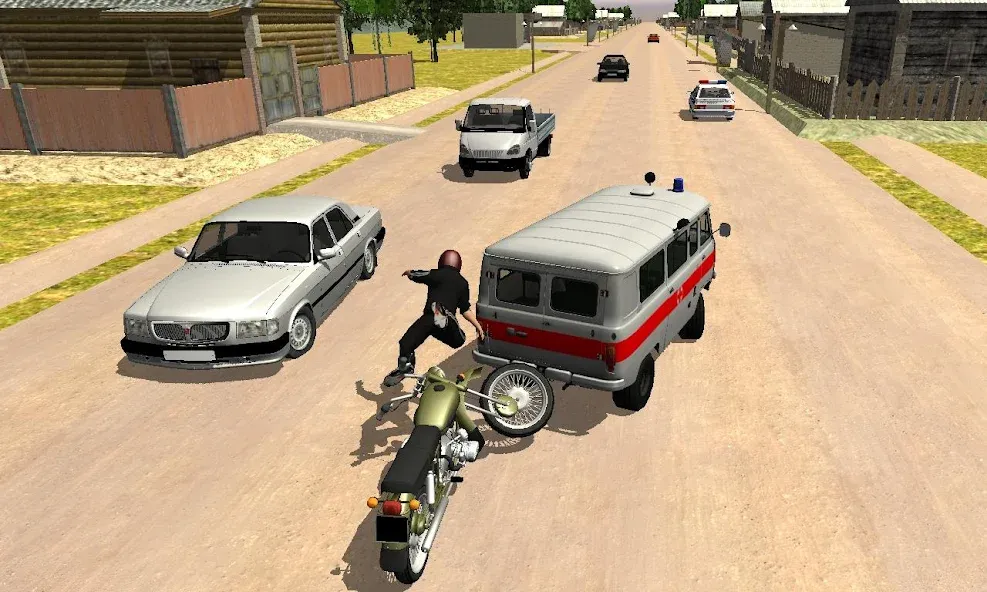 Russian Moto Traffic Rider 3D [МОД: Много денег, Монет и Все открыто] Screenshot 4