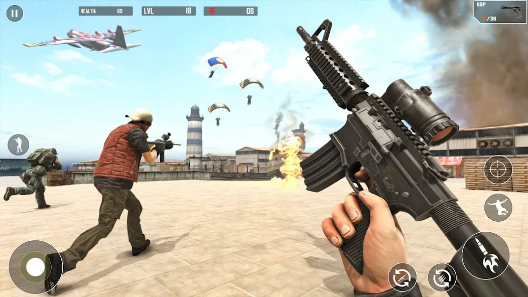 Battlegrounds Fire Squad War [МОД: Деньги, Монеты и Меню MOD] Screenshot 4