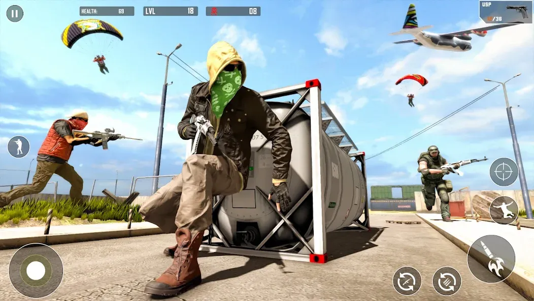 Battlegrounds Fire Squad War [МОД: Деньги, Монеты и Меню MOD] Screenshot 5