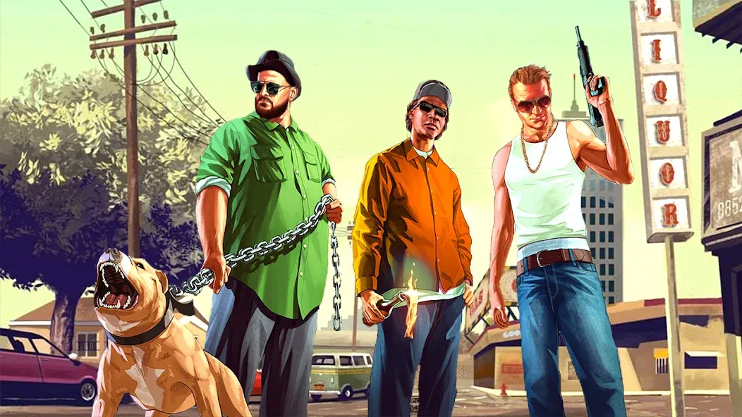 City Grand Gangster Crime (Сити Гранд Гангстер Крайм) [МОД: Все открыто, Дополнительные деньги и Меню MOD] Screenshot 3
