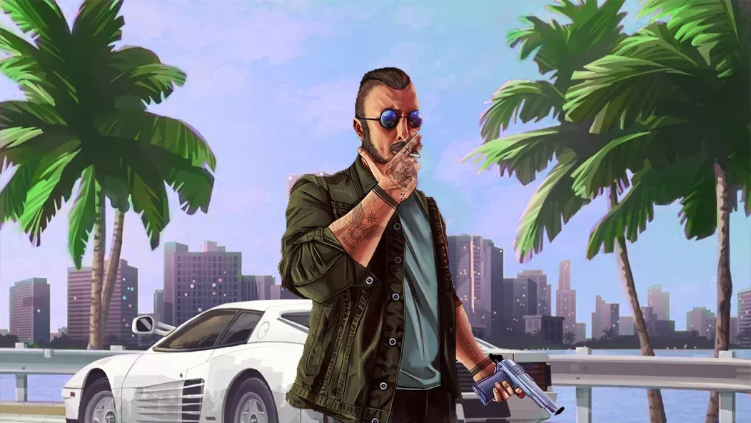 City Grand Gangster Crime (Сити Гранд Гангстер Крайм) [МОД: Все открыто, Дополнительные деньги и Меню MOD] Screenshot 4