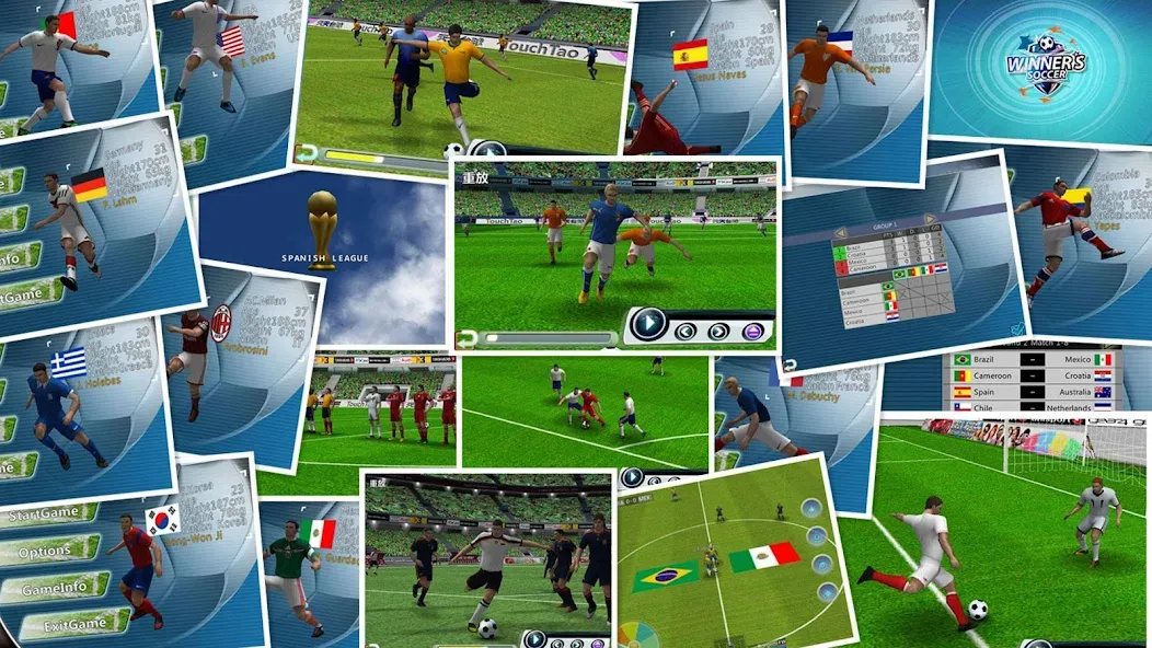 Winner Soccer Evo Elite [МОД: Много денег, Монет и Все открыто] Screenshot 1