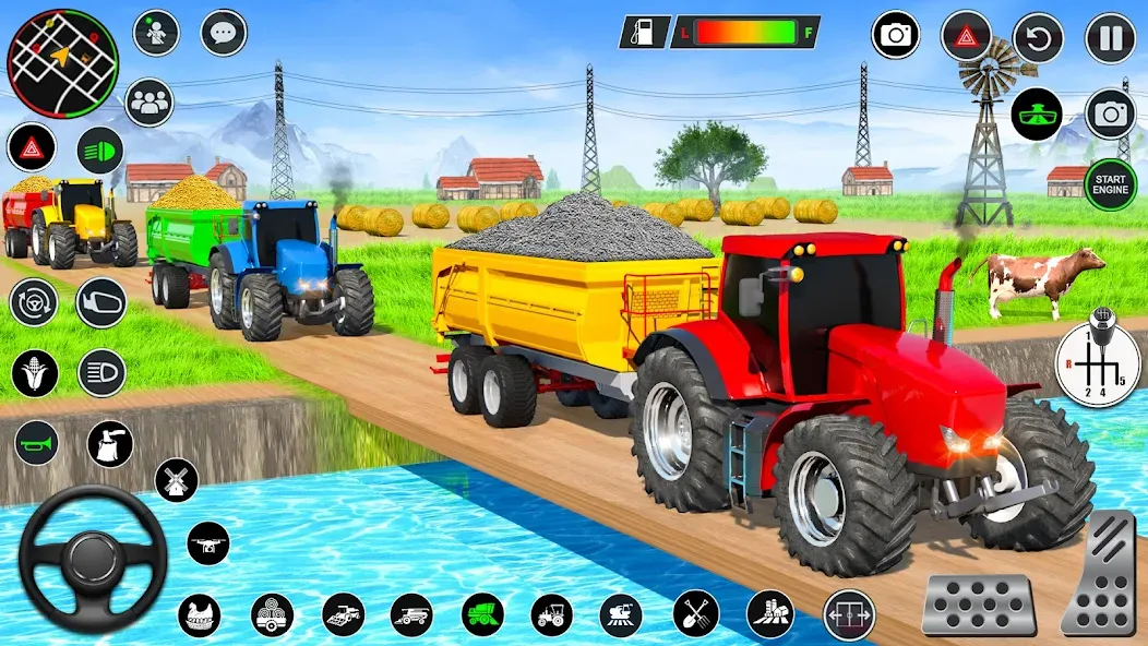 Real Tractor Driving Games (Риал Трактор Драйвинг Геймс) [МОД: Меню, Бесконечные монеты и Открытые уровни] Screenshot 1