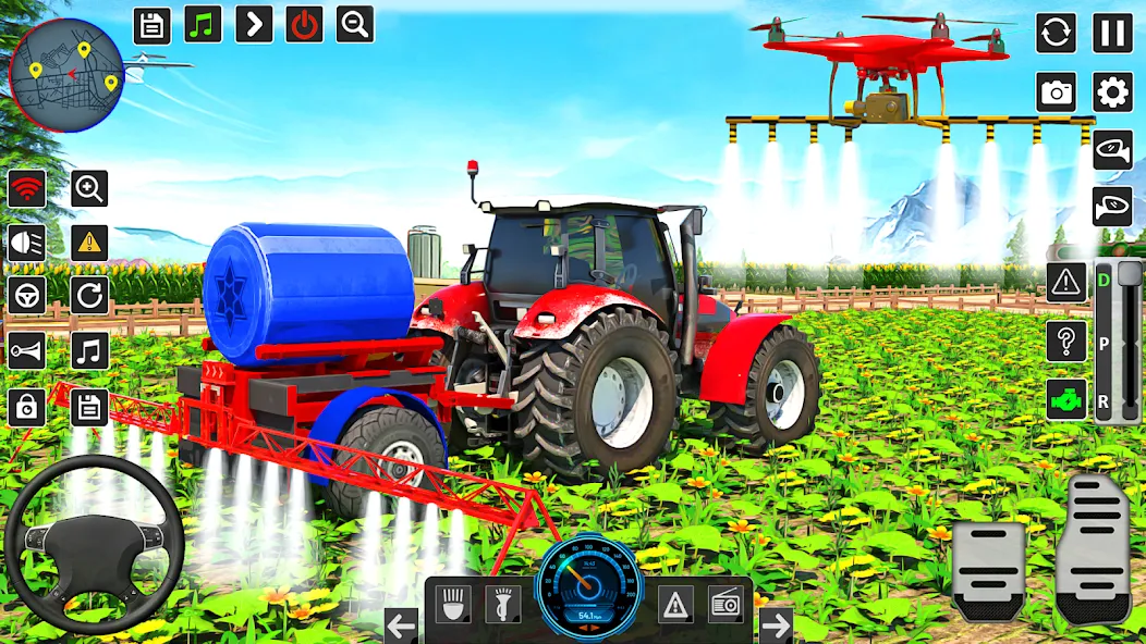 Real Tractor Driving Games (Риал Трактор Драйвинг Геймс) [МОД: Меню, Бесконечные монеты и Открытые уровни] Screenshot 4