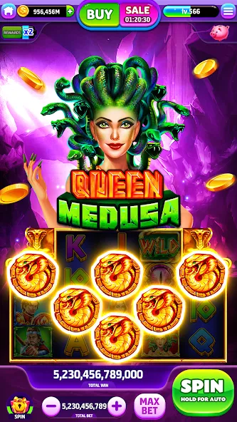 Spin To Rich - Vegas Slots (Спин Ту Рич) [МОД: Много монет, Открытые уровни и Мега MOD] Screenshot 3