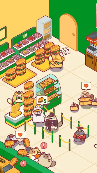 Cat Snack Bar: Cute Food Games (Кэт Снэк Бар) [МОД: Все открыто, Дополнительные деньги и Меню MOD] Screenshot 2