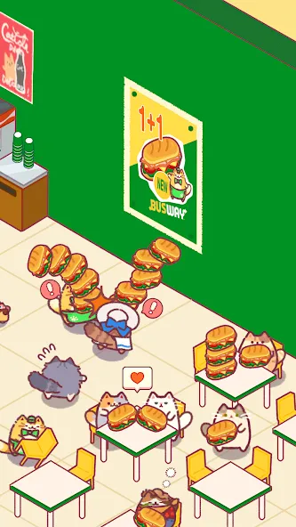 Cat Snack Bar: Cute Food Games (Кэт Снэк Бар) [МОД: Все открыто, Дополнительные деньги и Меню MOD] Screenshot 3
