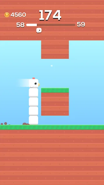 Square Bird - Flappy Chicken (Сквер Брд) [МОД: Меню, Бесконечные монеты и Открытые уровни] Screenshot 1