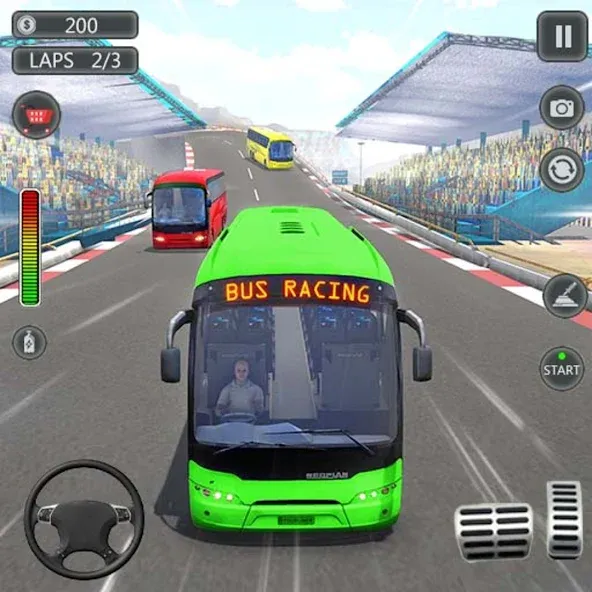 Coach Bus Games: Bus Simulator (Коуч Бас Геймс) [МОД: Много денег, Монет и Все открыто] Screenshot 1