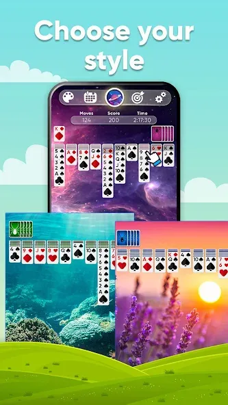 Spider Solitaire (Спайдер Солитер) [МОД: Много денег, Монет и Все открыто] Screenshot 3