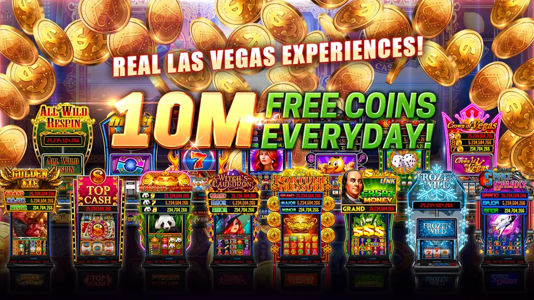 Play Las Vegas - Casino Slots (Плей Лас Вегас) [МОД: Меню, Бесконечные монеты и Открытые уровни] Screenshot 1