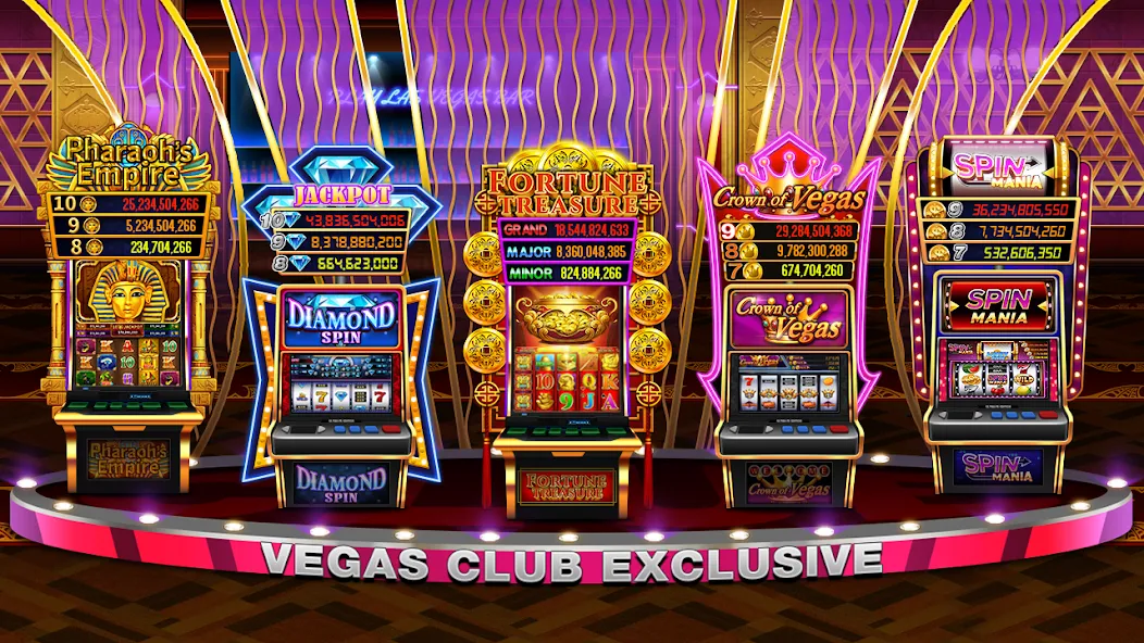 Play Las Vegas - Casino Slots (Плей Лас Вегас) [МОД: Меню, Бесконечные монеты и Открытые уровни] Screenshot 2