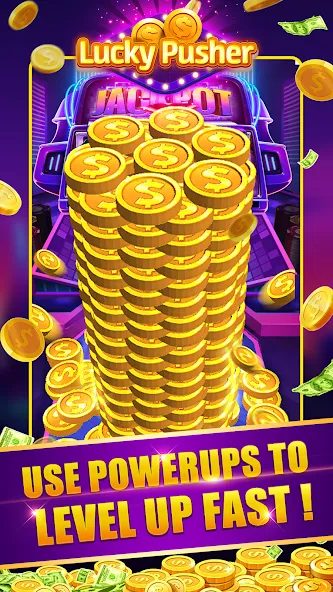 Lucky Cash Pusher Coin Games (Лаки Кэш Пушер Коин Геймс) [МОД: Много монет, Открытые уровни и Мега MOD] Screenshot 1