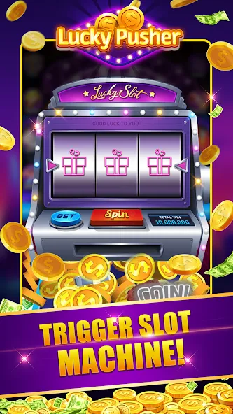 Lucky Cash Pusher Coin Games (Лаки Кэш Пушер Коин Геймс) [МОД: Много монет, Открытые уровни и Мега MOD] Screenshot 2