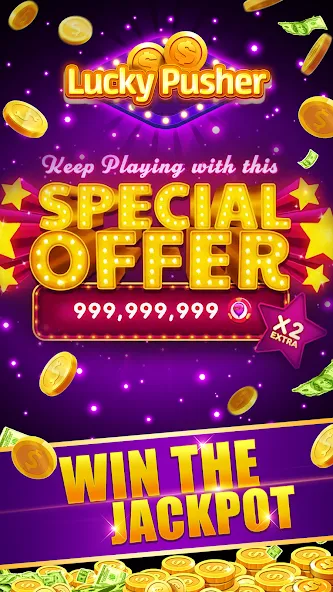 Lucky Cash Pusher Coin Games (Лаки Кэш Пушер Коин Геймс) [МОД: Много монет, Открытые уровни и Мега MOD] Screenshot 3