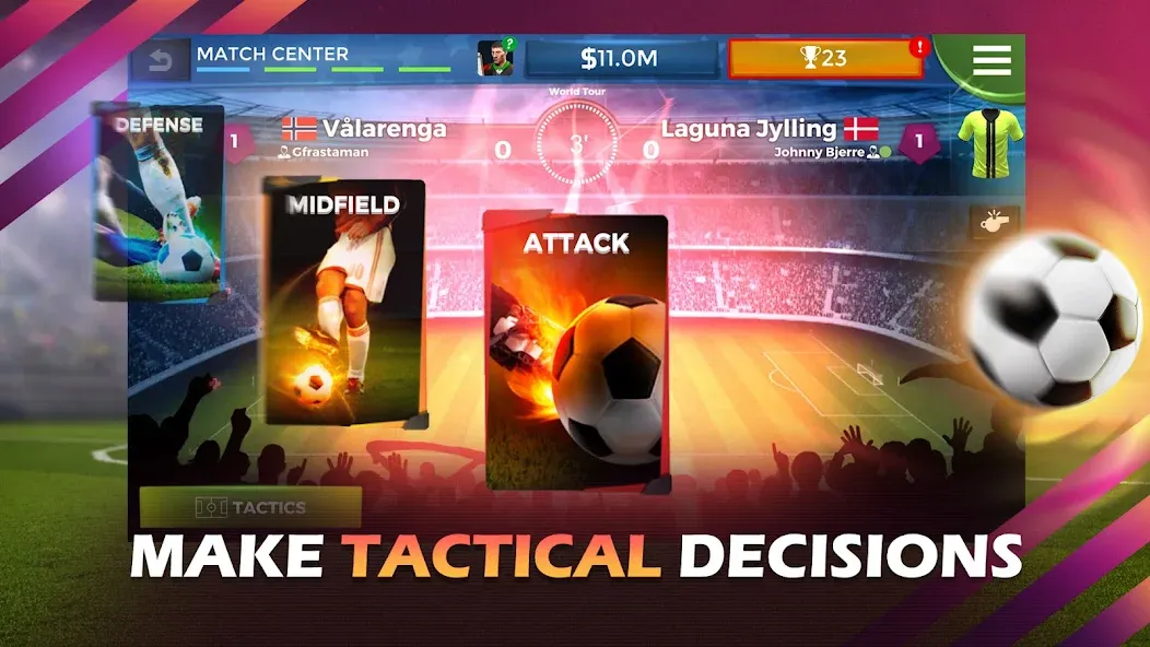 Pro 11 - Soccer Manager Game (Про 11) [МОД: Много монет, Открытые уровни и Мега MOD] Screenshot 3