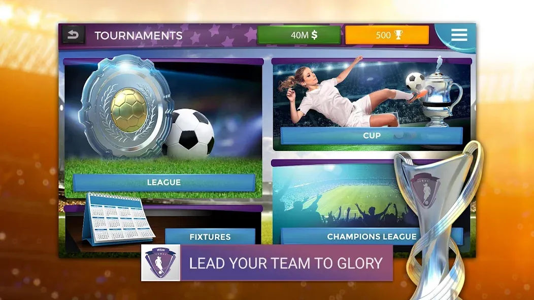 WSM - Women's Soccer Manager (ВСМ) [МОД: Бесконечные деньги, Монеты и Мега MOD] Screenshot 4