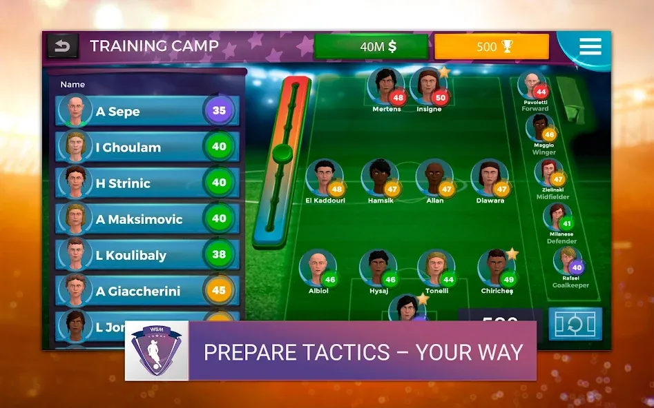 WSM - Women's Soccer Manager (ВСМ) [МОД: Бесконечные деньги, Монеты и Мега MOD] Screenshot 5