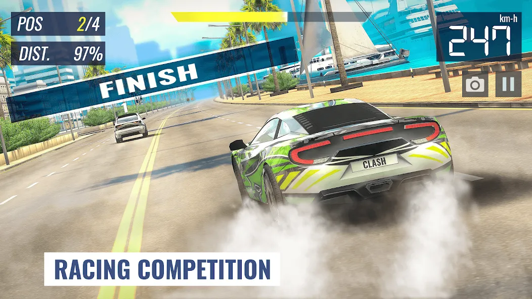 Racing Clash (Рейсинг Клэш) [МОД: Бесконечные деньги, Монеты и Мега MOD] Screenshot 3