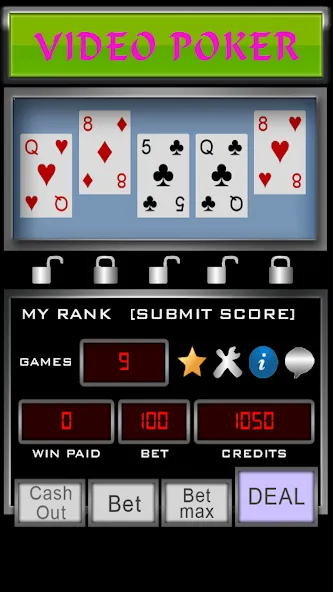 Video Poker (Видео Покер) [МОД: Бесконечные деньги, Монеты и Мега MOD] Screenshot 2