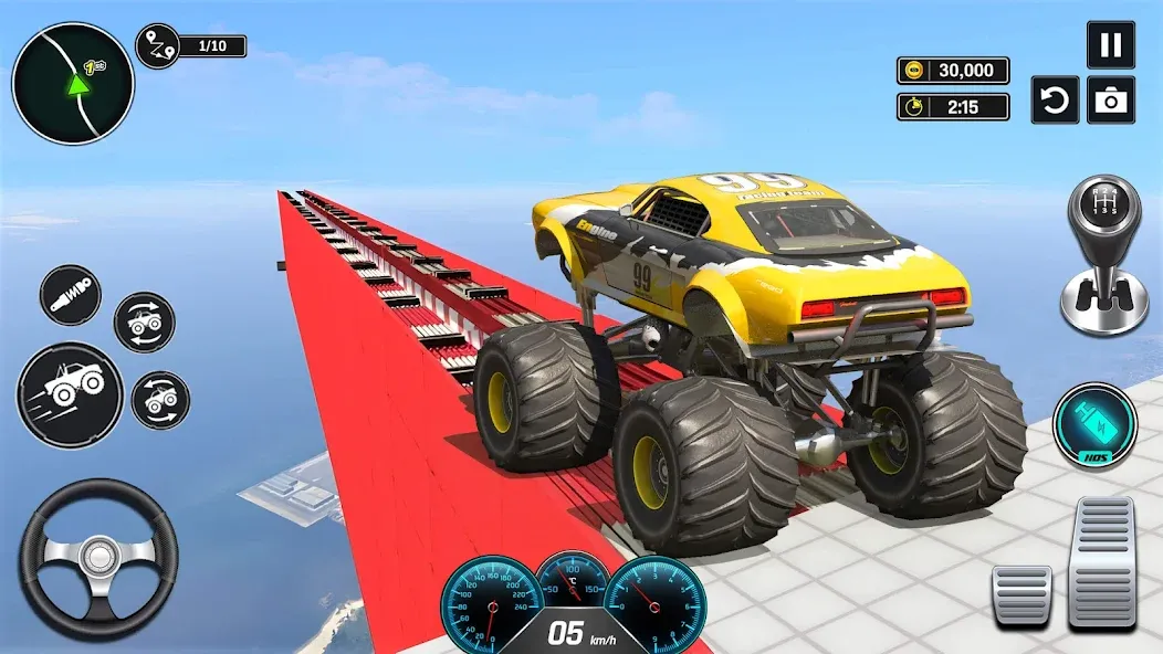 Monster Truck Games- Car Games [МОД: Много монет, Открытые уровни и Мега MOD] Screenshot 3