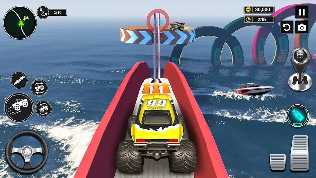 Monster Truck Games- Car Games [МОД: Много монет, Открытые уровни и Мега MOD] Screenshot 4