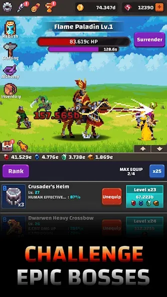 Tower Quest: Pixel Idle RPG (тауэр квест) [МОД: Много денег, Монет и Все открыто] Screenshot 2