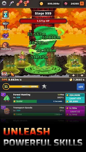 Tower Quest: Pixel Idle RPG (тауэр квест) [МОД: Много денег, Монет и Все открыто] Screenshot 3