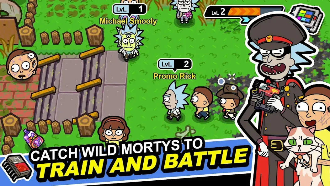 Rick and Morty: Pocket Mortys (Покет Мортис) [МОД: Много монет, Открытые уровни и Мега MOD] Screenshot 1