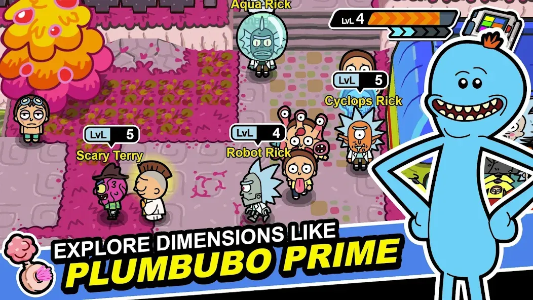 Rick and Morty: Pocket Mortys (Покет Мортис) [МОД: Много монет, Открытые уровни и Мега MOD] Screenshot 5