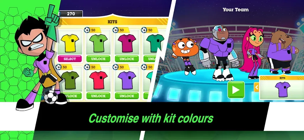 Toon Cup - Football Game [МОД: Все открыто, Дополнительные деньги и Меню MOD] Screenshot 4