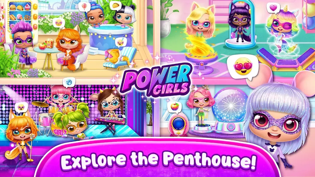 Power Girls - Fantastic Heroes [МОД: Меню, Бесконечные монеты и Открытые уровни] Screenshot 3
