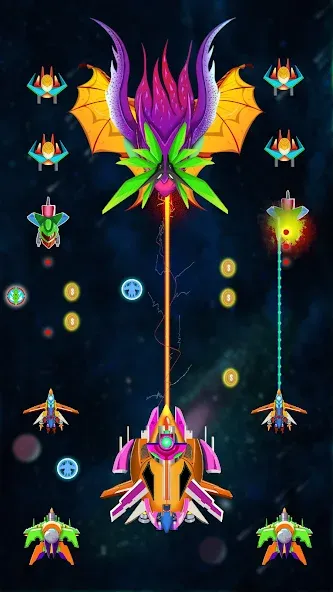 Galaxy Shooting: Alien Attack (Гэлэкси Шутинг) [MOD: Все разблокировано] - Скриншот 1