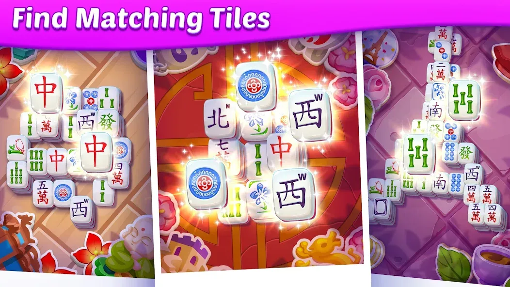 Mahjong City Tours: Tile Match (Маджонг Сити Турс) [MOD: Меню/Много денег] - Скриншот 2