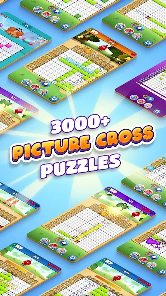 Nono Crossing Picture Nonogram (Ноно Кроссинг) [МОД: Все открыто, Дополнительные деньги и Меню MOD] Screenshot 4