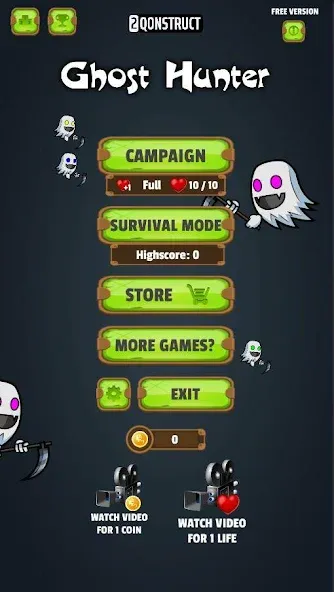 Ghost Hunter (Гост Хантер) [МОД: Меню, Бесконечные монеты и Открытые уровни] Screenshot 1