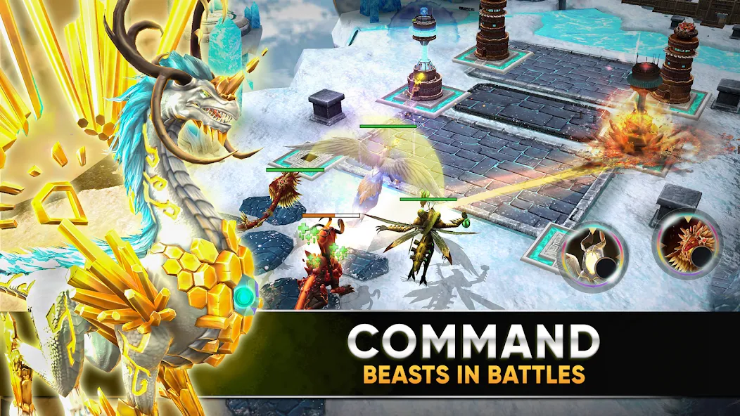 Clash of Beasts: Tower Defense (Клэш оф Бистс) [МОД: Все открыто, Дополнительные деньги и Меню MOD] Screenshot 2